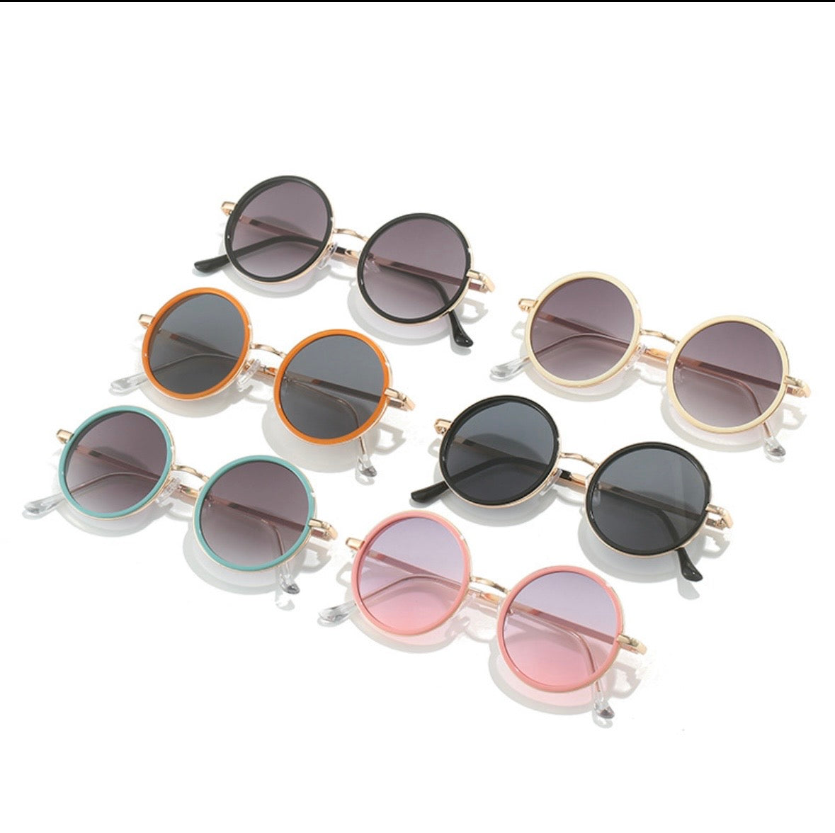 【C4即納】SS0067 くすみカラーラウンドサングラス kids